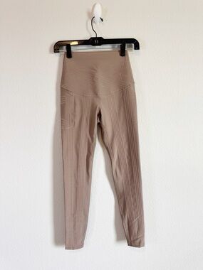 Fanka Women's Tan Body Sculpt Resistance Reversible Leggings Size Small